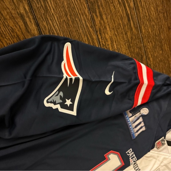 Tom Brady 12 Patriots/Buccaneers Split Jersey Super Bowl - Picture 7 of 9